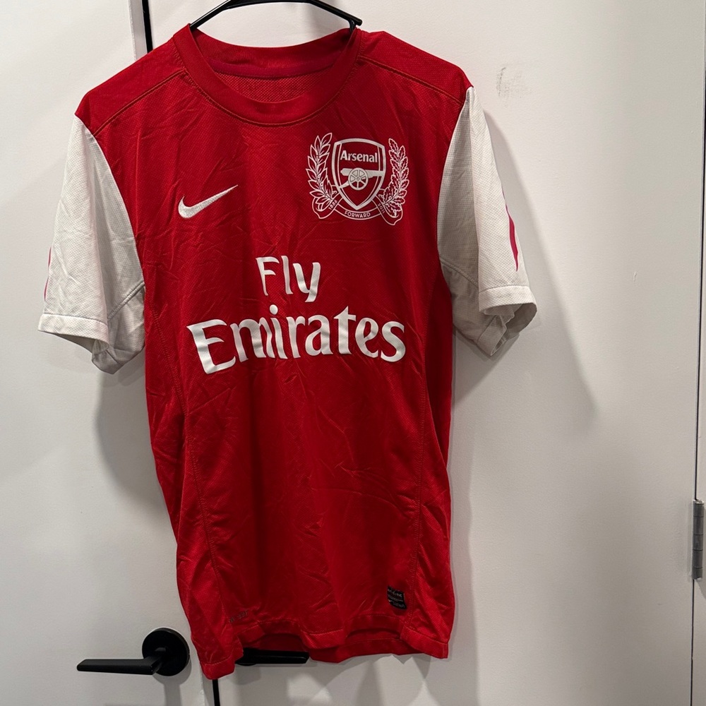 Nike Red and White Arsenal Jersey